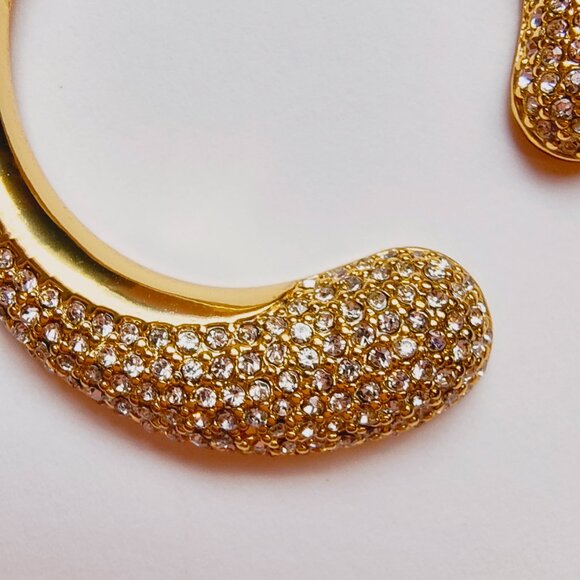 J.CREW PAVE CRYSTAL CIRCLE EARRINGS - Picture 6 of 10